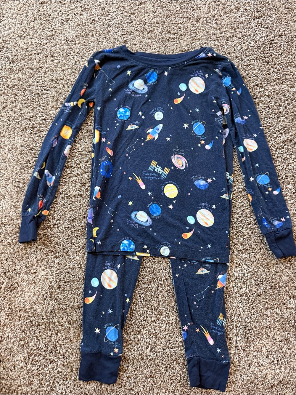 Little Sleepies Navy Space Planet Pajama Set